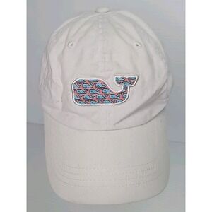 Vineyard Vines Women's Baseball Cap Whale Logo Adjustable Strap Cotton EUC